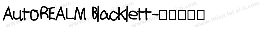 AutoREALM Blacklett字体转换
